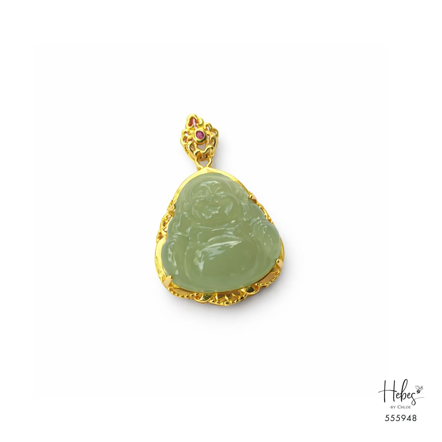 Jade Buddha Blessing Pendant 555948