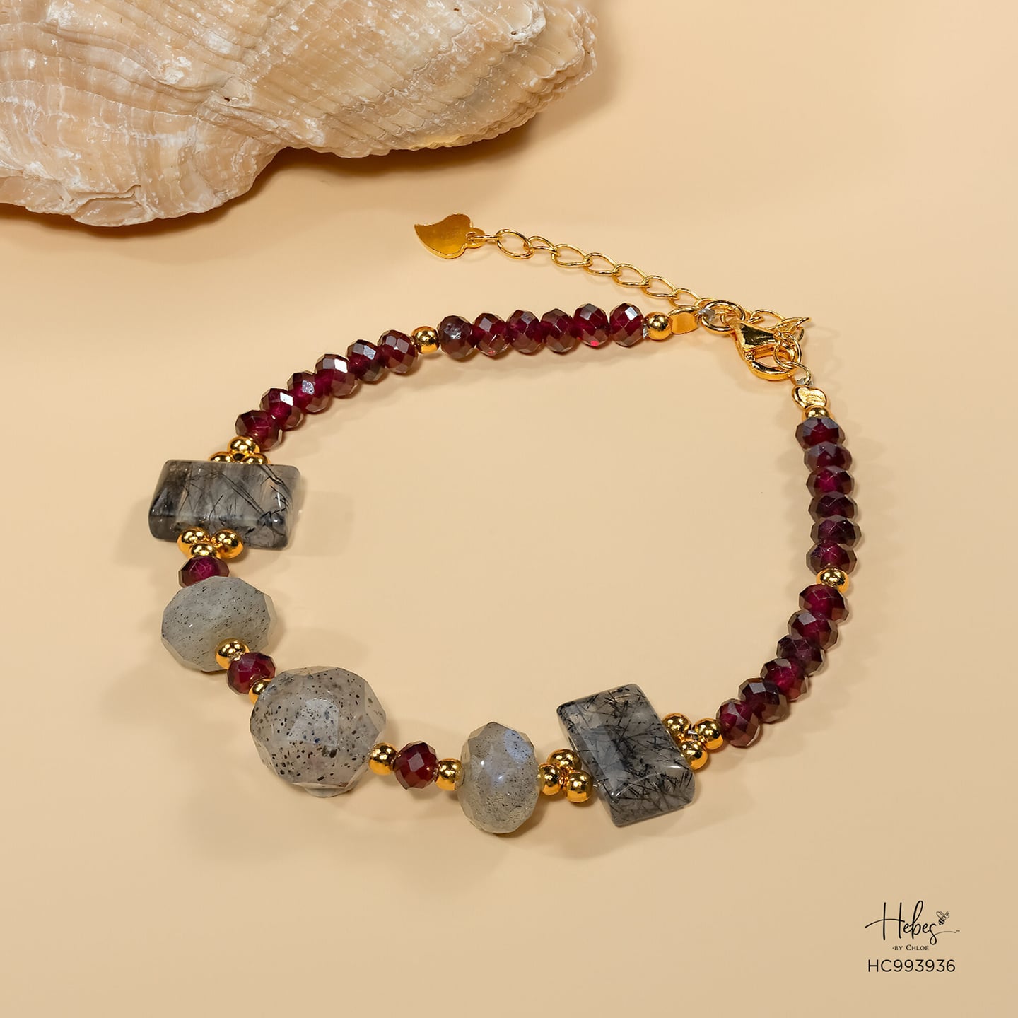 Ocean Depth Black Rutilated Quartz Bracelet 993936