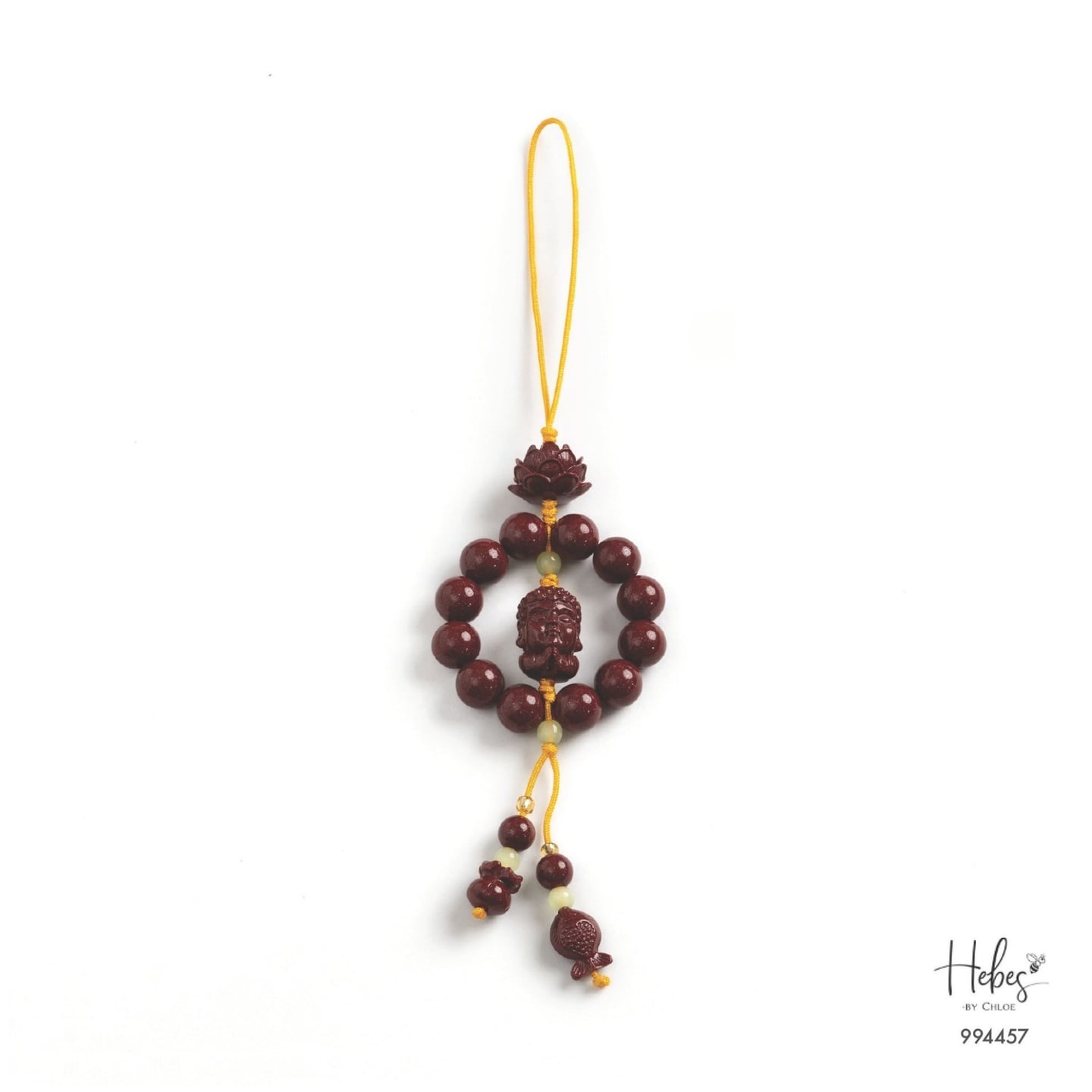 Cinnabar Buddha & Koi Hanging Charm 994457