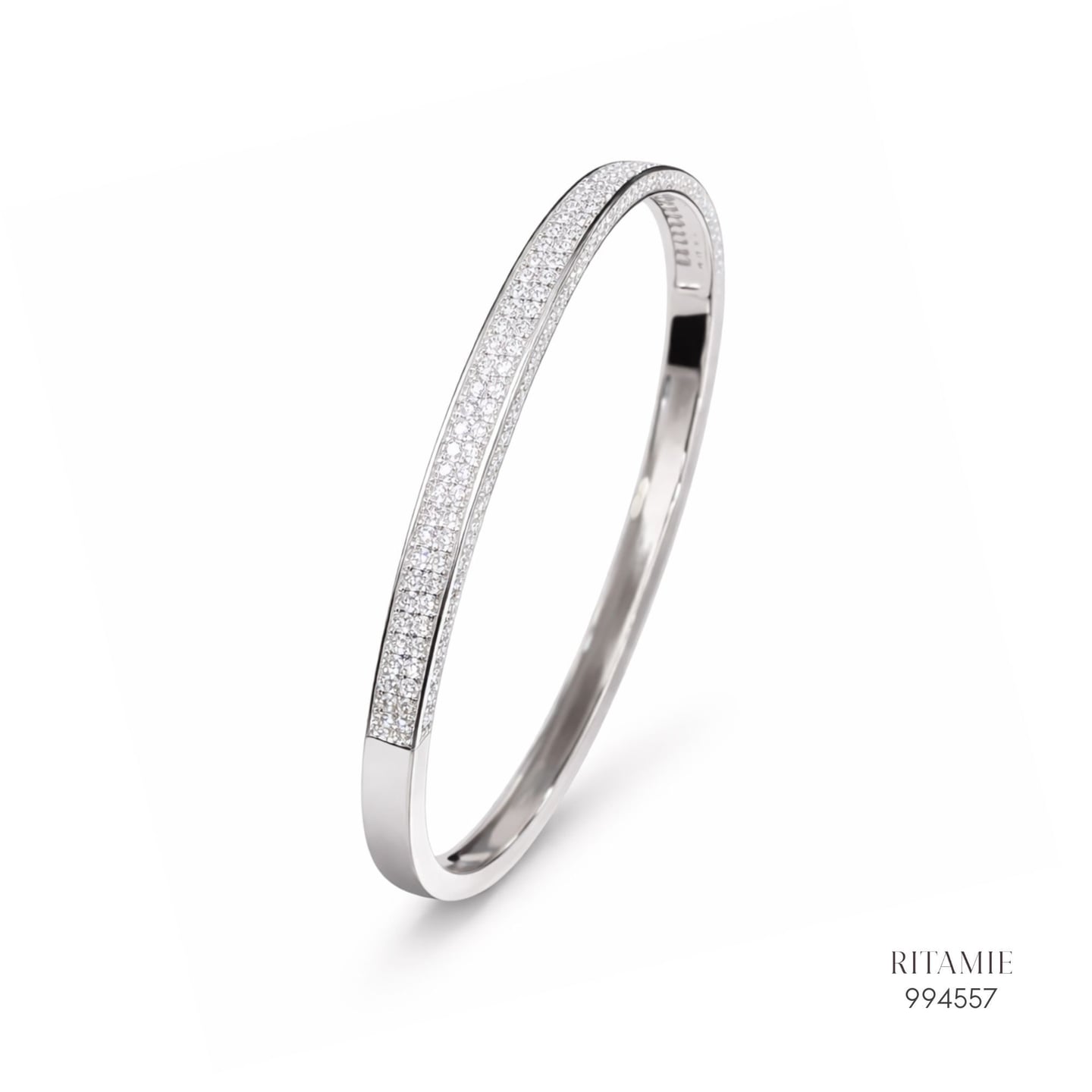 The Stellar Horizon Moissanite Silver Bangle 994557